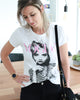 T-Shirt met roze print