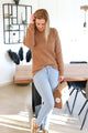 VILA JOY Lourdes Dark Camel Sweater